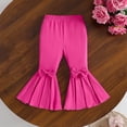 thumbnail image 5 of Girls Fashion Bowknot Flared Trousers Solid Casual Pants, 5 of 9