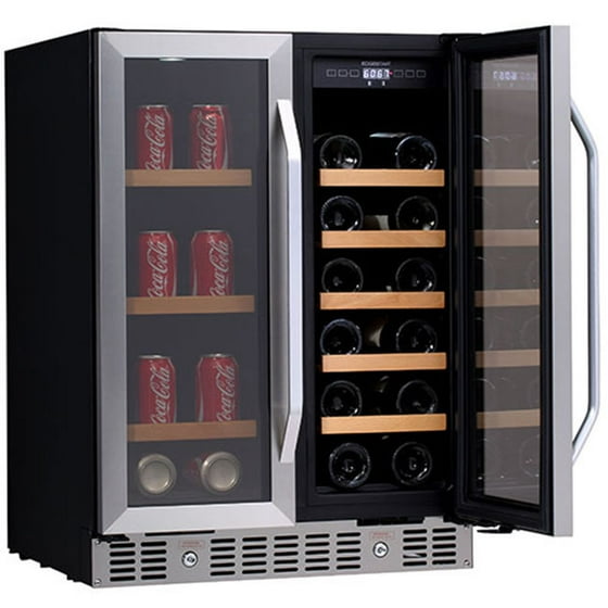 Edgestar Cwb1760fd 24 Inch Built In Wine And Beverage Cooler With Edgestar Cwb1760fd 24 Inch Built In Wine And Beverage Cooler With French Doors Com