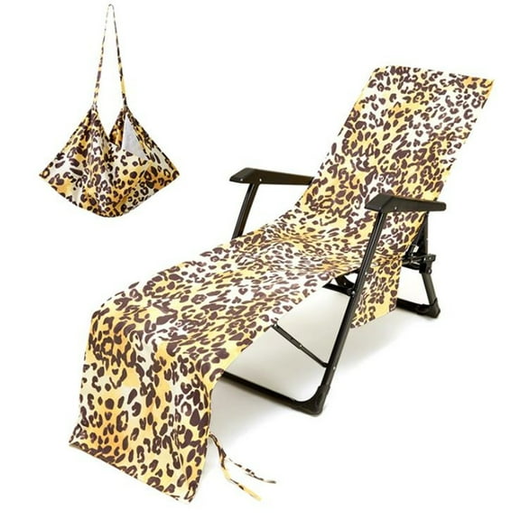 SSZMDLB under $5 Beach Chair Cover, Beach Chair Cover Towel, Printed Recliner Towel with Pocket, Polyester Chair Cover for Pool, Sun Lounger Towel for Beach Vacation Relaxation