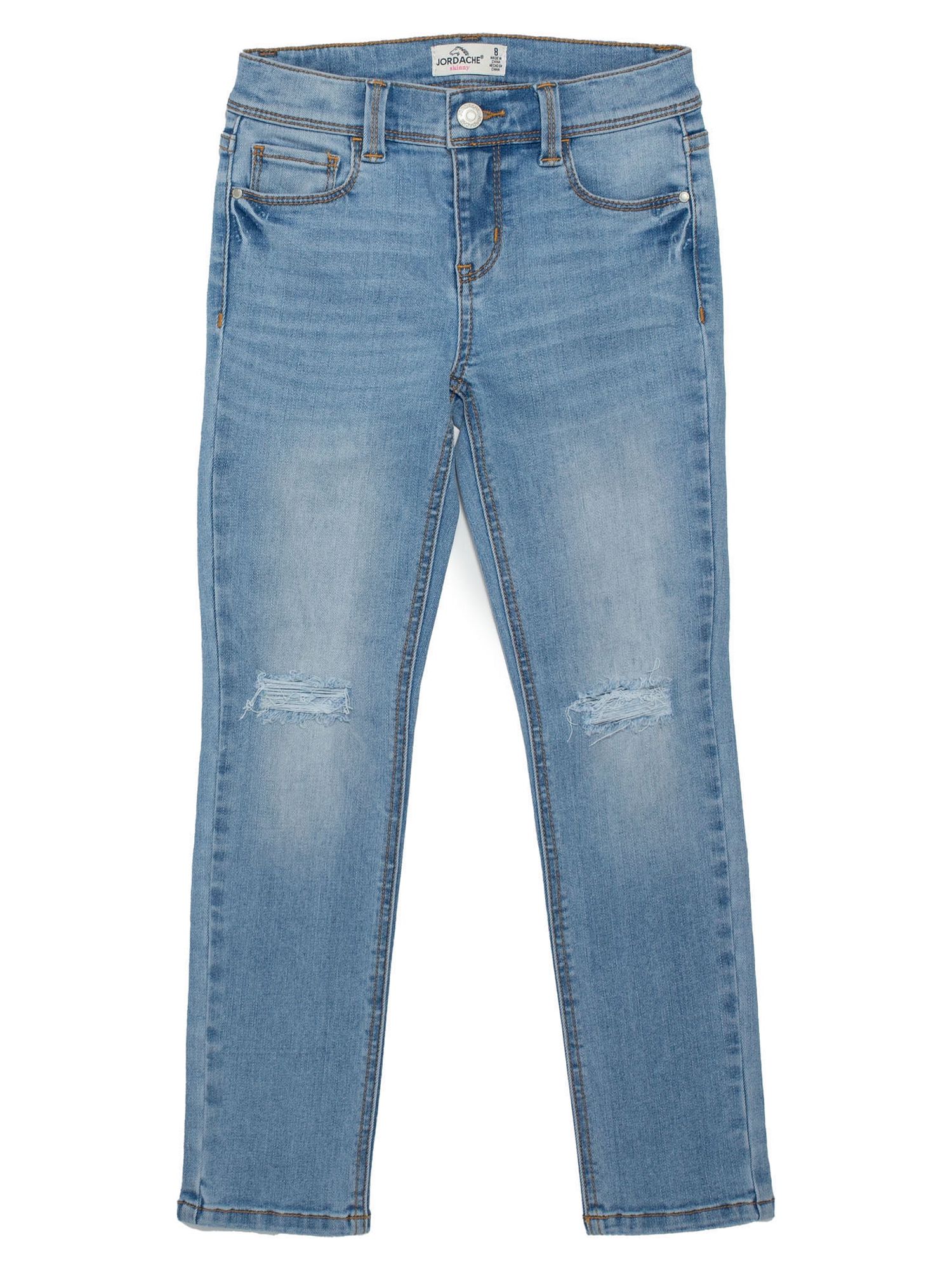 Jordache Girls Mid Rise Destructed Skinny, Sizes 5-18 & Slim