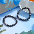 thumbnail image 3 of 2 Pieces Shungite Bracelet With 8 Mm Shungite Beads Emf Crystal Protection Crystal Energy Stretchy S, 3 of 5