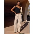 thumbnail image 5 of Women's One Shoulder Asymmetric Strapless Tube Fitted Y2k Tank Going Out Outfit Top Black M, 5 of 9