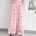 thumbnail image 5 of OGLCCG Girls Wide Leg Pants Loose Fit Elastic Waist Bow Pants Casual Flowy Trousers with Pockets 5-15 Years, 5 of 6