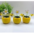 thumbnail image 3 of Adorno decorativo para coche con forma de flor de manzano y energía solar, columpio automático con forma de girasol, 3 of 5