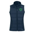 thumbnail image 2 of Women's Cutter & Buck Navy Seattle Sounders FC  Evoke Hybrid Eco Softshell Recycled Full-Zip Vest, 2 of 3