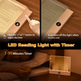 thumbnail image 5 of Book Light, Rechargeable Clear LED Flat Reading Light with 3 Colors & Timer, Plate Lamp Full Page Black, 5 of 7