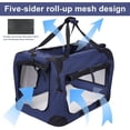 thumbnail image 5 of Cat Carrier Pet Carrier Bag Dog Crate 28"x 20"x 20"Portable Collapsible with Soft Warm Blanket/Bowl for Puppy Up to 30 lbs Sturdy Transport Carrier Long Trips/Traveling/Indoor/Outdoor, 5 of 14