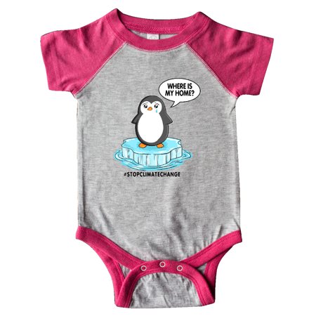 

Inktastic Stop Climate Change Where is My Home with Baby Penguin Gift Baby Boy or Baby Girl Bodysuit