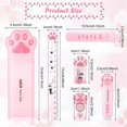 thumbnail image 2 of Cute Cat Paw Stationery Set, 6 Pcs Kawaii Cat Stationary Kit Pencil Sharpener Retractable Eraser Cor, 2 of 5