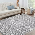 thumbnail image 2 of Hasoo Gray Rugs for Living Room Washable 5x7 Area Rugs Moroccan Style Carpet Boho Bedroom Dining Room Throw Indoor Carpet, 2 of 6