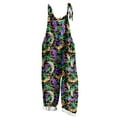 thumbnail image 2 of YanHoo 2026 Mardi Gras Jumpsuit for Women Funny Print One Piece Overalls Sleeveless Plus Size Wide Leg Holiday Casual Rompers, 2 of 5