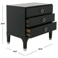 thumbnail image 4 of Safavieh Lorna 3-Drawer Contemporary Night Stand, Black, 4 of 12