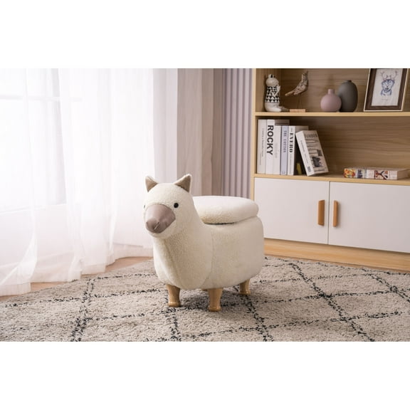 Animal Llama Kids Indoor Storage Ottoman