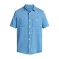 thumbnail image 5 of George Men's and Big Men's Knit Button-up Shirt with Short Sleeves, Sizes S-5XL, 5 of 5