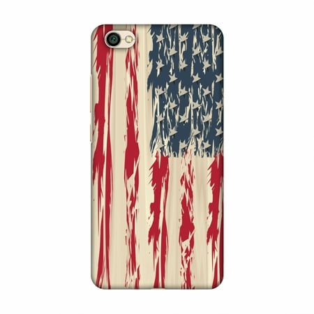 Splash Shield Lite Disposable - Xiaomi Redmi Y1 Lite Case - USA flag- Paint splashes, Hard Plastic Back Cover, Slim Profile Cute Printed Designer Snap on Case with Screen Cleaning Kit