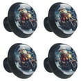 thumbnail image 2 of 4 Pcs Santa Claus Motorcycle Knobs for Kitchen Cabinet Cupboard Dresser Bookcase Drawer Pulls Handles Round Home Decor, 2 of 8
