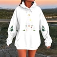 thumbnail image 2 of Telankuip Christmas Hoodies Sweatshirts for Women Cute Letter X-Mas Tree Drawstring Pullover Hoodies Oversized Drop Shoulder Cozy Long Sleeve 2025 Xmas Holiday Hooded Tops White XL, 2 of 4
