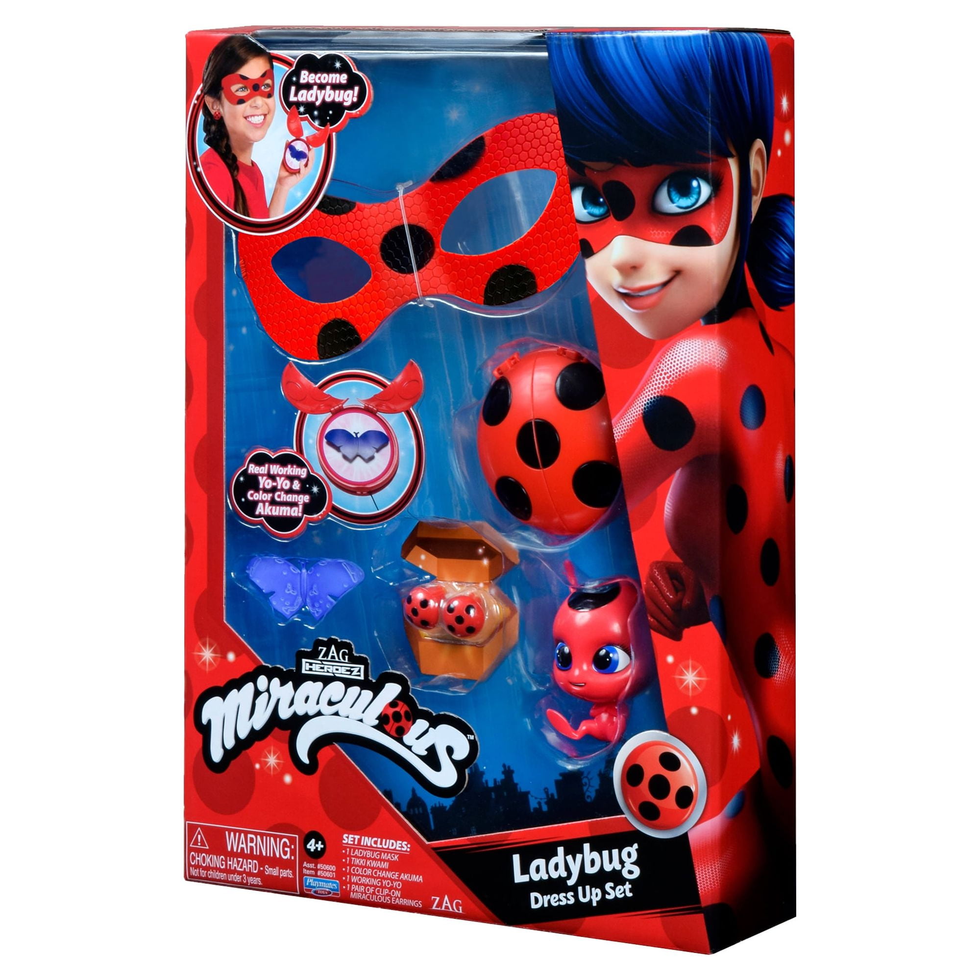  Miraculous Ladybug - Magnetic Creations Tin - Dress Up Play Set  - Includes 2 Sheets of Mix & Match Dress Up Magnets with Storage Tin. Great  Birthday Gift for Kids and