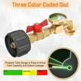 thumbnail image 4 of 3 pcs Propane Refill Elbow Adapter with Tank Gauge, Propane Tank Adapter for 1 lb Tank, Universal Propane Gas Gauge, 4 of 6