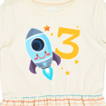 thumbnail image 4 of Inktastic Rocket Space Ship Happy Third Birthday Girls Toddler Dress, 4 of 5
