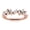 Pink, variant on Moissanite Half Eternity Wedding Band – 18K Rose Gold-Plated Zig Zag Moissanite Silver Band for Women