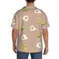 thumbnail image 5 of Gaeub Egg and Avocado Men's Lapel Short Sleeve Shirt, Relaxed Fit Shirt, Soft and Breathable for Outdoors Party Travel - XX-Large, 5 of 7