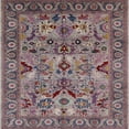 thumbnail image 1 of Ahgly Company Indoor Square Mid-Century Modern Maroon Purple Oriental Area Rugs, 8' Square, 1 of 6