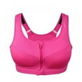 thumbnail image 1 of Women Zip Front Sports Bras High Impact Support Bra Wirefree Zipper Adjustable Post Surgery Bra, 1 of 8
