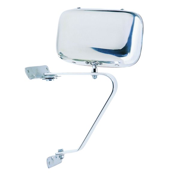 K-Source Exterior Mirror H3661 OEM Replacement; Single; Chrome; Manual; Foldaway; Without Heated Mirrors; Without Turn Signal Indicators; With Brackets
