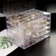 thumbnail image 2 of Organizador de caja de almacenamiento, soporte de caja de almacenamiento de joyería acrílica, 5 cajones, soporte para presentación de joyería transparente con 120 compartimentos pequeños, 2 of 5