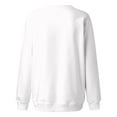 thumbnail image 3 of Vedolay Womens Crewneck Sweatshirt Women's Oversized Hooded Sweatshirts Casual Long Sleeve Pullover Loose Lightweight Fall Clothes,White S, 3 of 4
