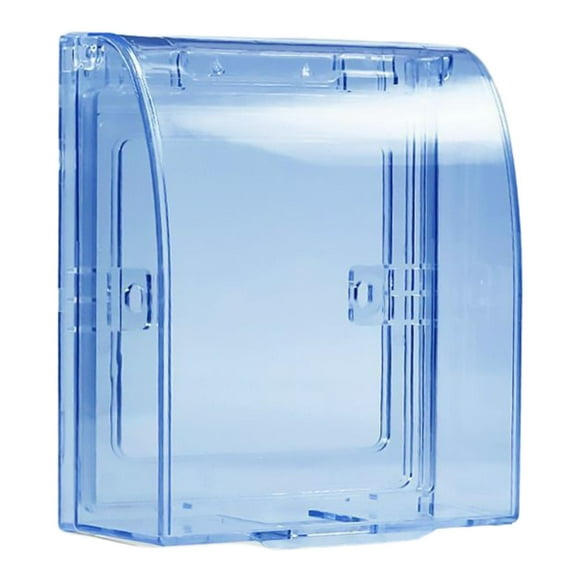 10 cajas de enchufes eléctricos con tapa y tornillos fijos multifunción. Azul