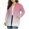 thumbnail image 1 of Haut pour Femmes, Blouse Décontractée à Manches Longues Grande Taille sur Grande Taille pour Dames avec Poches, Cardigan pour Femmes, 1 of 5