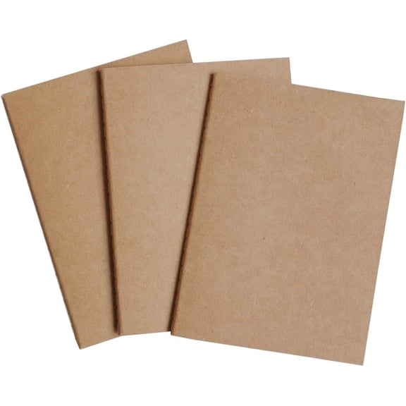 Blank A6 Size Travelers Notebook Inserts | 4.1" x 5.8" (10.5 x 15cm) | 100 GSM Paper | 3 Hand-sewn Booklets / 180 Pages | Travelers Notebook Refills for Journals, Diaries, Planners
