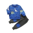 thumbnail image 1 of EYIIYE Baby Long Sleeve + Trousers, Dinosaur Print Elastic Waist Ribbed Closing Classic Round Neck Spring Clothing, 1 of 5