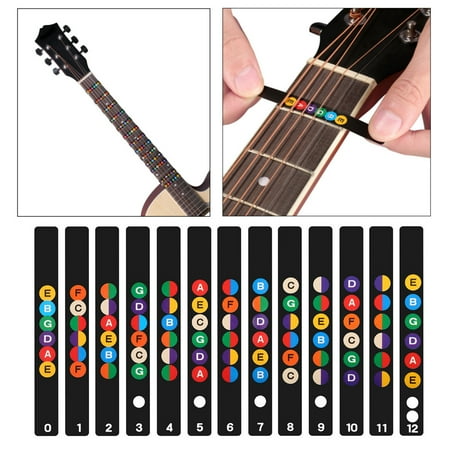 - Acoustic Electric Guitar Stickers Bass Fretboard Note Labels Frets Decals