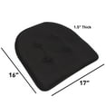 thumbnail image 7 of U-Shaped Memory Foam No Slip Back 17 x 16 Chair Pad 4 Pack Black, 7 of 7