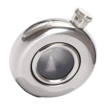 Amosfun Stainless Steel Metal Flask Wine Flask Silver 1 Pc