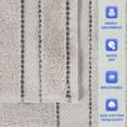 thumbnail image 4 of BNM Egypt Produced Giza Cotton Plush 3 Piece Towel Set, Platinum, 4 of 13