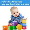 thumbnail image 3 of Wanonoo Baby Toys Stacking Cups for Babies 6-12 Months, Montessori Toys for 1 Year Old, Baby Bath Nesting Stacking Toys, Stackable Number Blocks Toys 6-12-18 Months, Birthday Gifts for 1 2 3 Year Old, 3 of 8