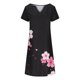 thumbnail image 4 of Puntoco Vestido De Manga Corta Con Cuello En V, Vestido De Verano De Manga Corta Con Cuello En V Estampado Informal Para Mujer Rosa S, 4 of 5