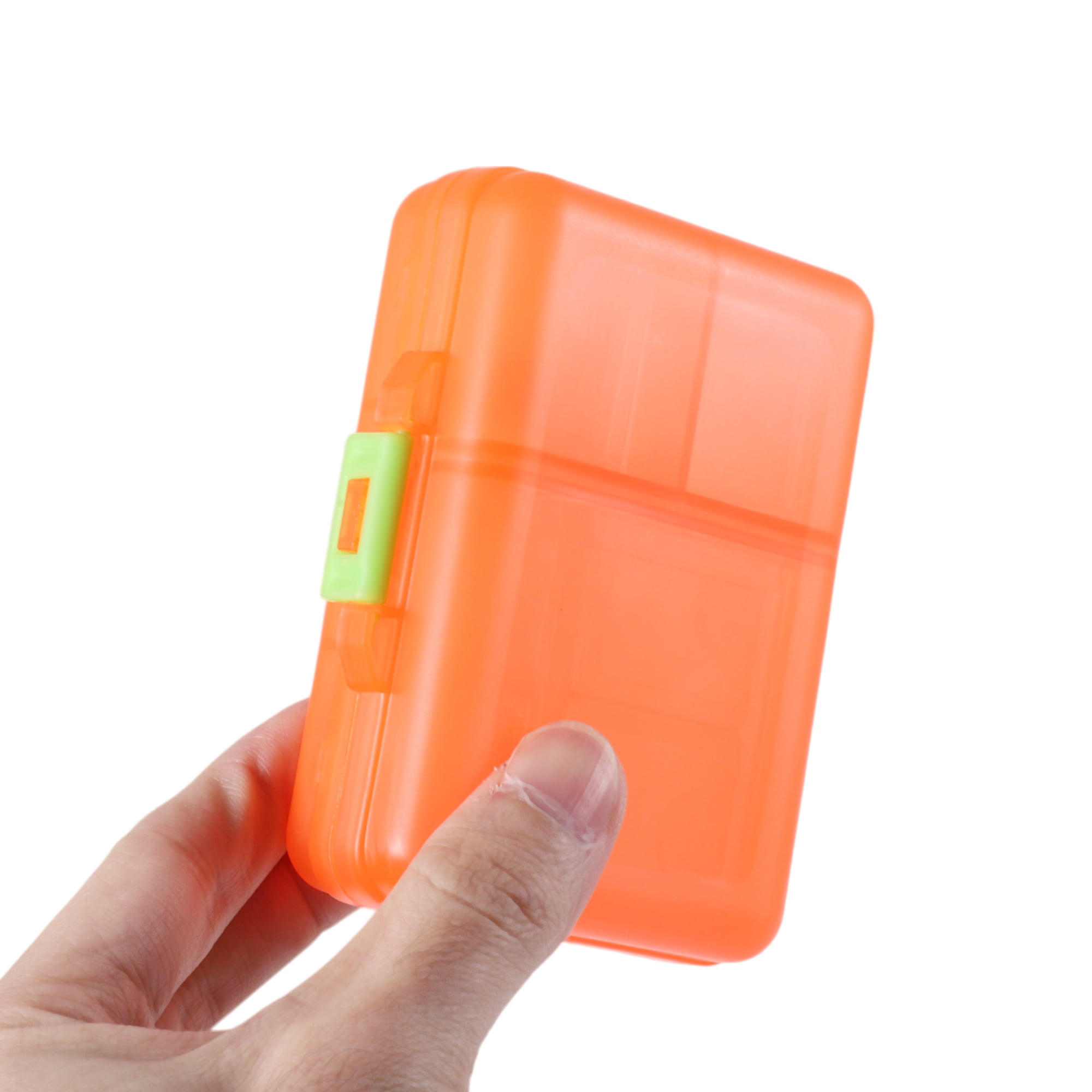 Unique Bargains 9 Grids Double Layer Pill Case for Travel 1 Pc Orange