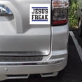 thumbnail image 2 of DistinctInk Custom Bumper Sticker - 4" x 4" Decorative Decal - White Background - Jesus Freak White Blue, 2 of 2