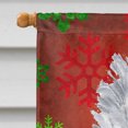 thumbnail image 3 of Carolines Treasures SC9751CHF White Standard Poodle Drapeau de Vacances Flocons de Neige Rouges Toile Taille Maison, 3 of 4