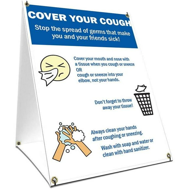 SignMission OS-NS-SBC-2436-25569 24 x 36 in. OSHA Notice Sign - Cover Your Cough 2
