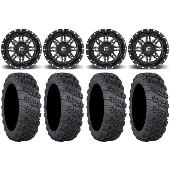 Fuel Lethal Black 15" Wheels 33" Versa Cross V3 Tires Polaris RZR XP 1000 / PRO XP / Ranger XP 900/1000