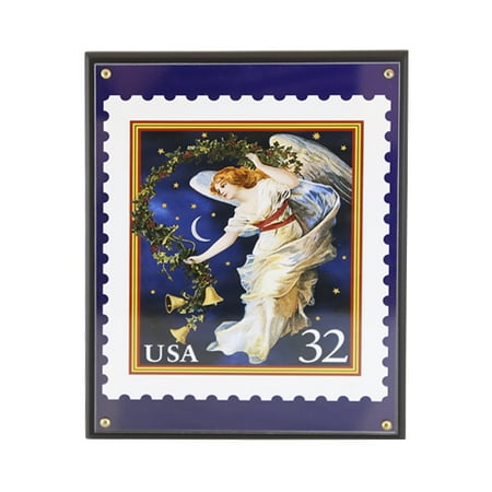 Night Sky Angel Postal Stamp Plaque 8 x 10 Perfect Size with Vibrant Colors