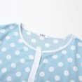 thumbnail image 2 of WBQ Women's Nightgown Short Sleeve Polka Dot Sleepshirts Spring Summer Loungewear House Dress with Pockets Soft Comfy Button Nightshirt Henley Nightdress, Blue S-XXL, 2 of 9