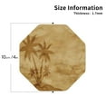 thumbnail image 3 of Balery 4 Pcs Retro Palm Treeleather Coasters Set, Drink Table Cup Coasters For Living Room Kitchen Coffee Decor, 3 of 9