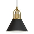 thumbnail image 2 of Hunter - Carrington Isle 1-light Matte Black, Mini Pendant Light, Dimmable, Casual Style, Cone Shaped, for Bedrooms, Dining, Living Rooms - 13164, 2 of 7